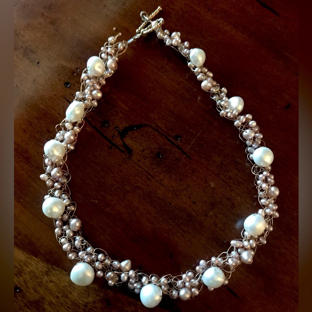 Pearl Crocheted Necklace